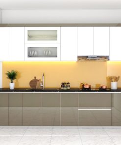 Tủ bếp gỗ công nghiệp phủ acrylic