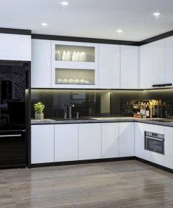 Tủ bếp gỗ công nghiệp phủ acrylic