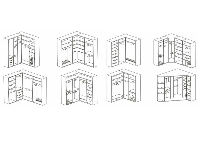 mẫu tủ quần áo chữ L