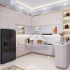 tủ bếp gỗ công nghiệp mdf màu trắng hiện đại