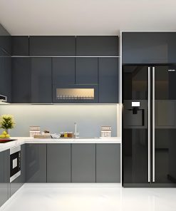 Tủ bếp gỗ công nghiệp phủ acrylic