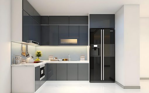 Tủ bếp gỗ công nghiệp phủ acrylic