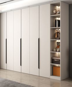 Tủ quần áo 6 cánh gỗ MDF màu trắng thanh lịch